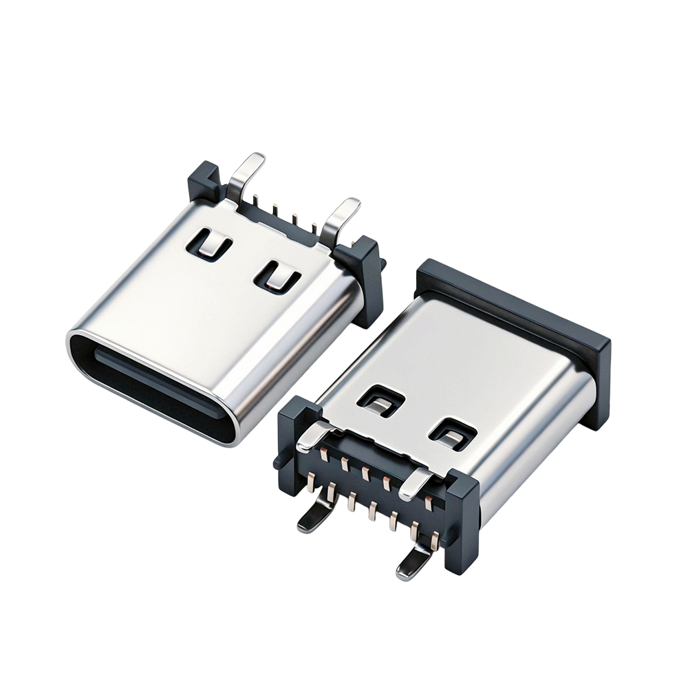 Type-C母座14p立贴9.3-10.0-10.5mm中柱小四脚插板